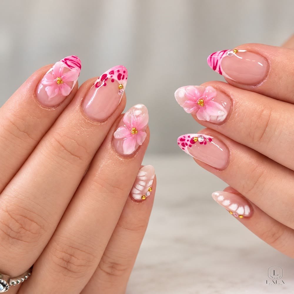 Pastel nail art design, Winnetka CA nail salon