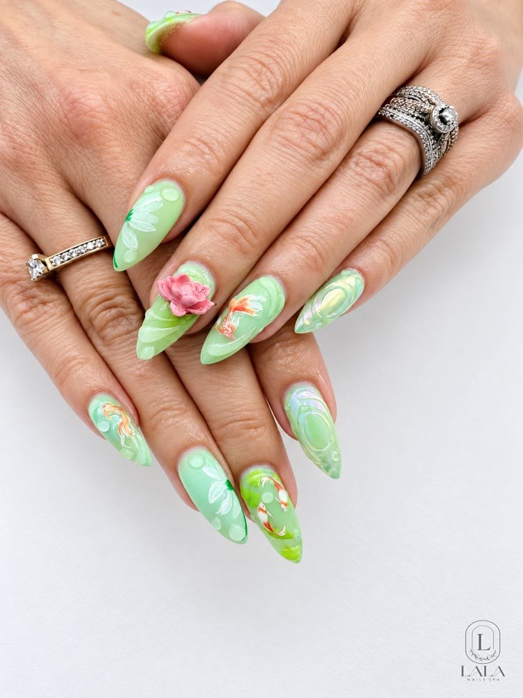 Nail art design 42 by Lala Nails Spa, Winnetka CA